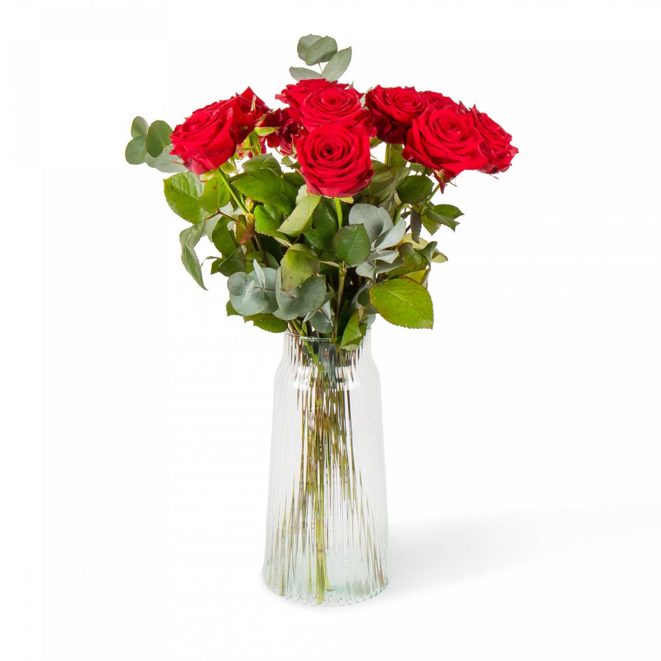 Boeket rode rozen L